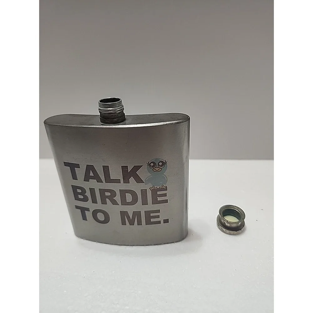 Talk Birdie To‎ Me Flask 8oz Stainless Steel